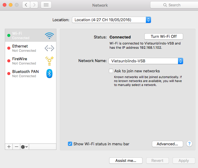 Tại sao macbook không bắt được wifi