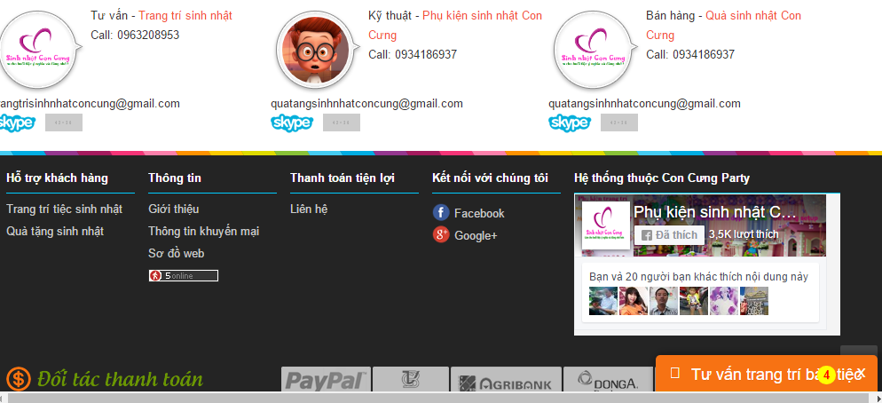 hộp chát facebook gắn trên web 01
